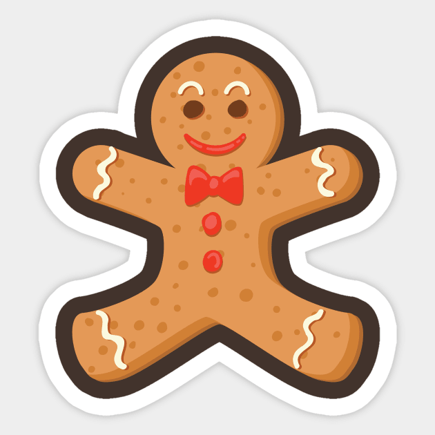 Gingerbread Boy Sticker by SWON Design